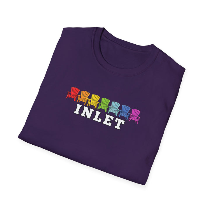 Inlet Unisex T-Shirt - Rainbow Chairs