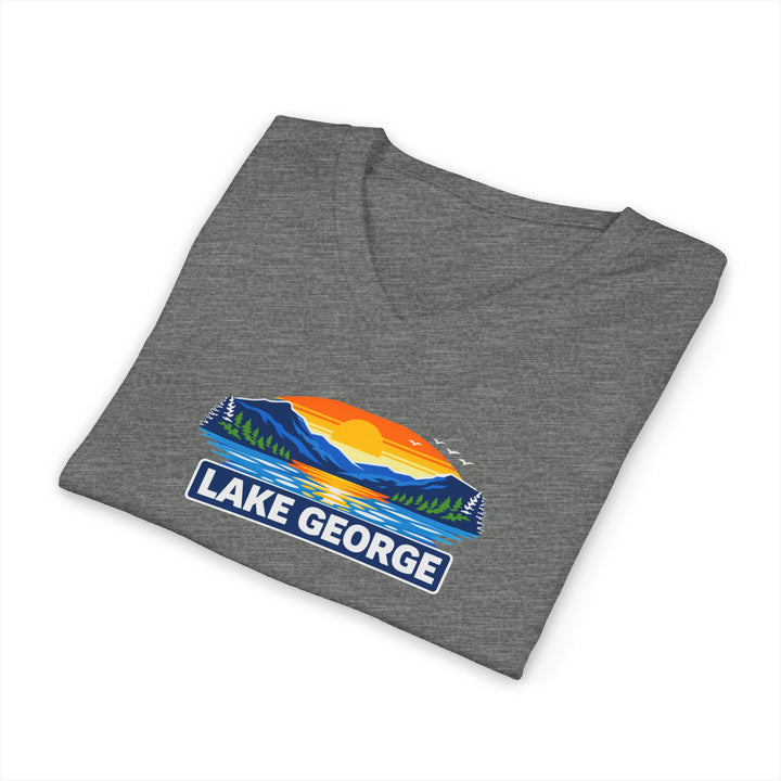 Lake George Sunset Unisex V-Neck