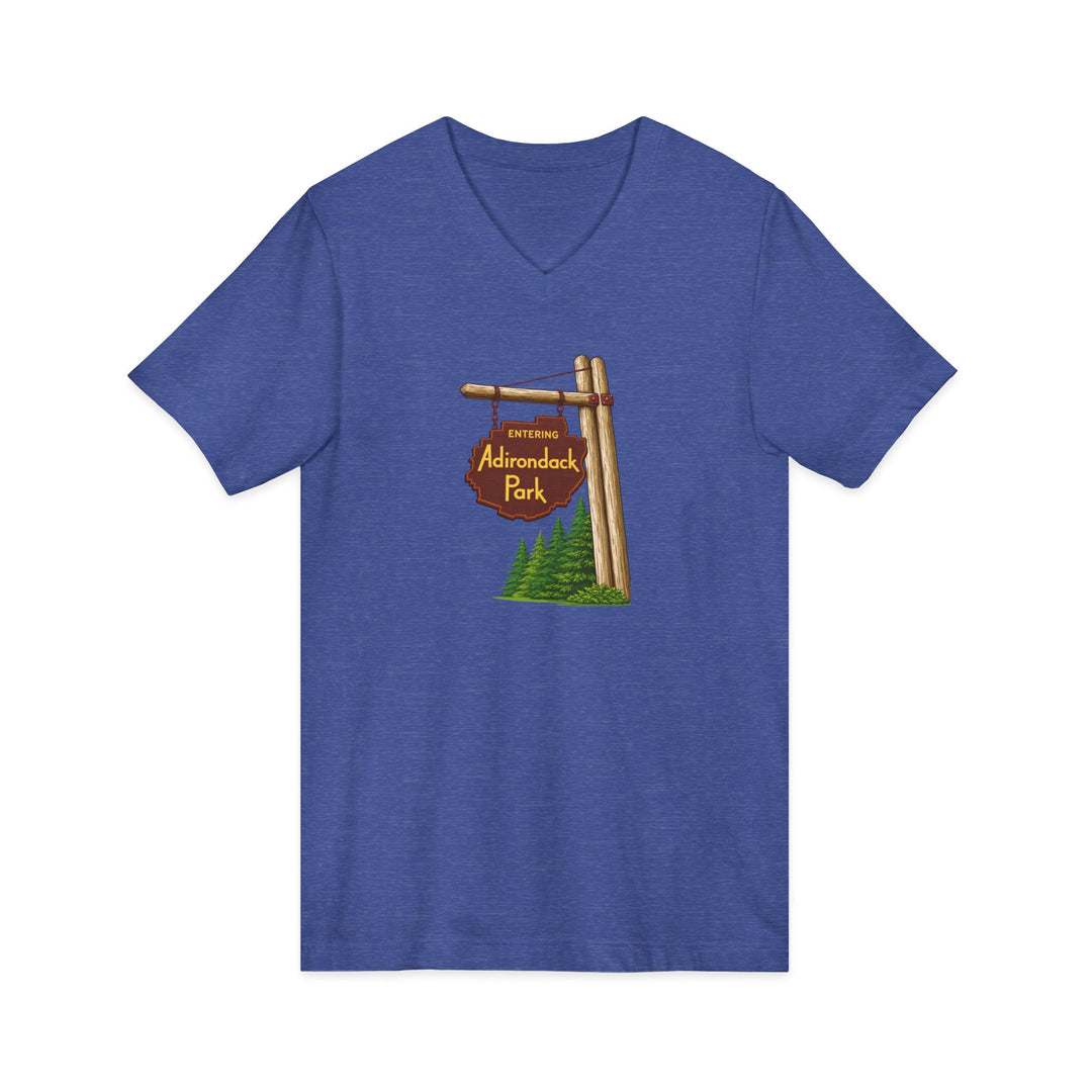 Entering Adirondack Park Sign Unisex V-Neck
