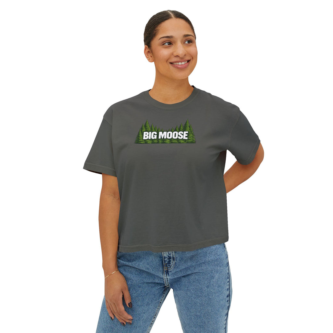 Big Moose Trees Ladies Boxy Tee