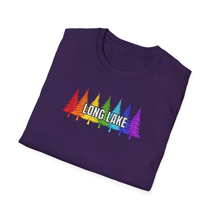 Long Lake Rainbow Trees Unisex T-Shirt