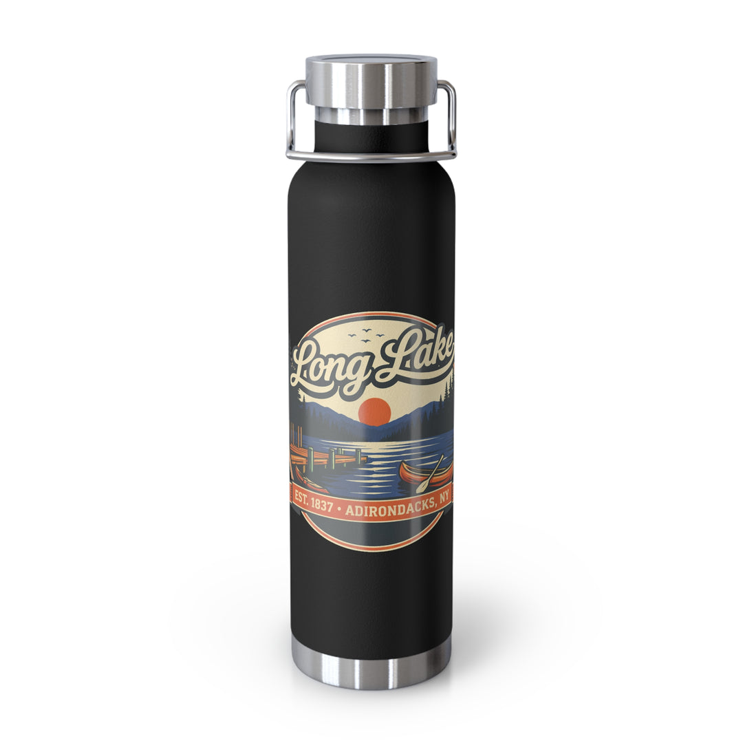 Long Lake Retro Sunset Stainless Water Bottle – 22oz Vacuum Insulated