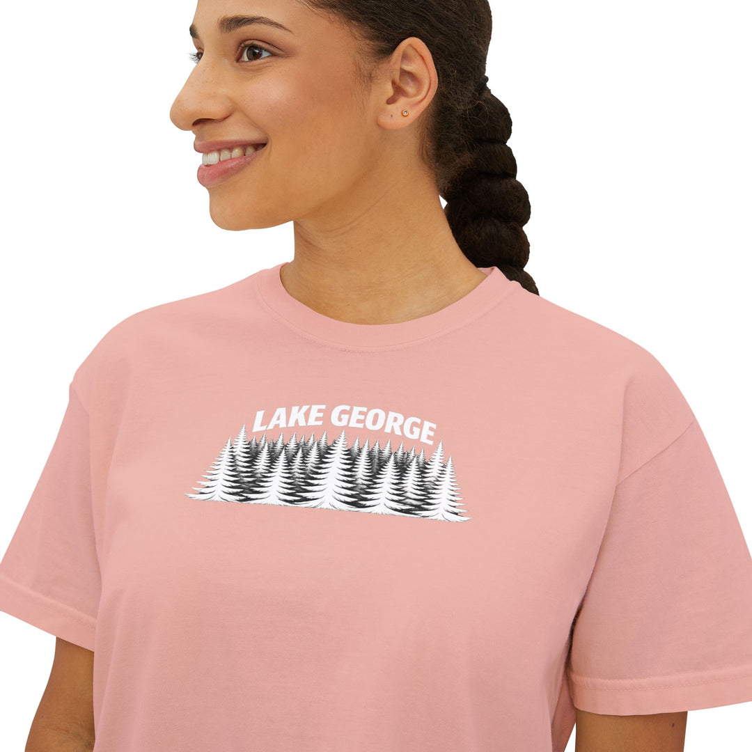 Lake George Trees Ladies Boxy Tee