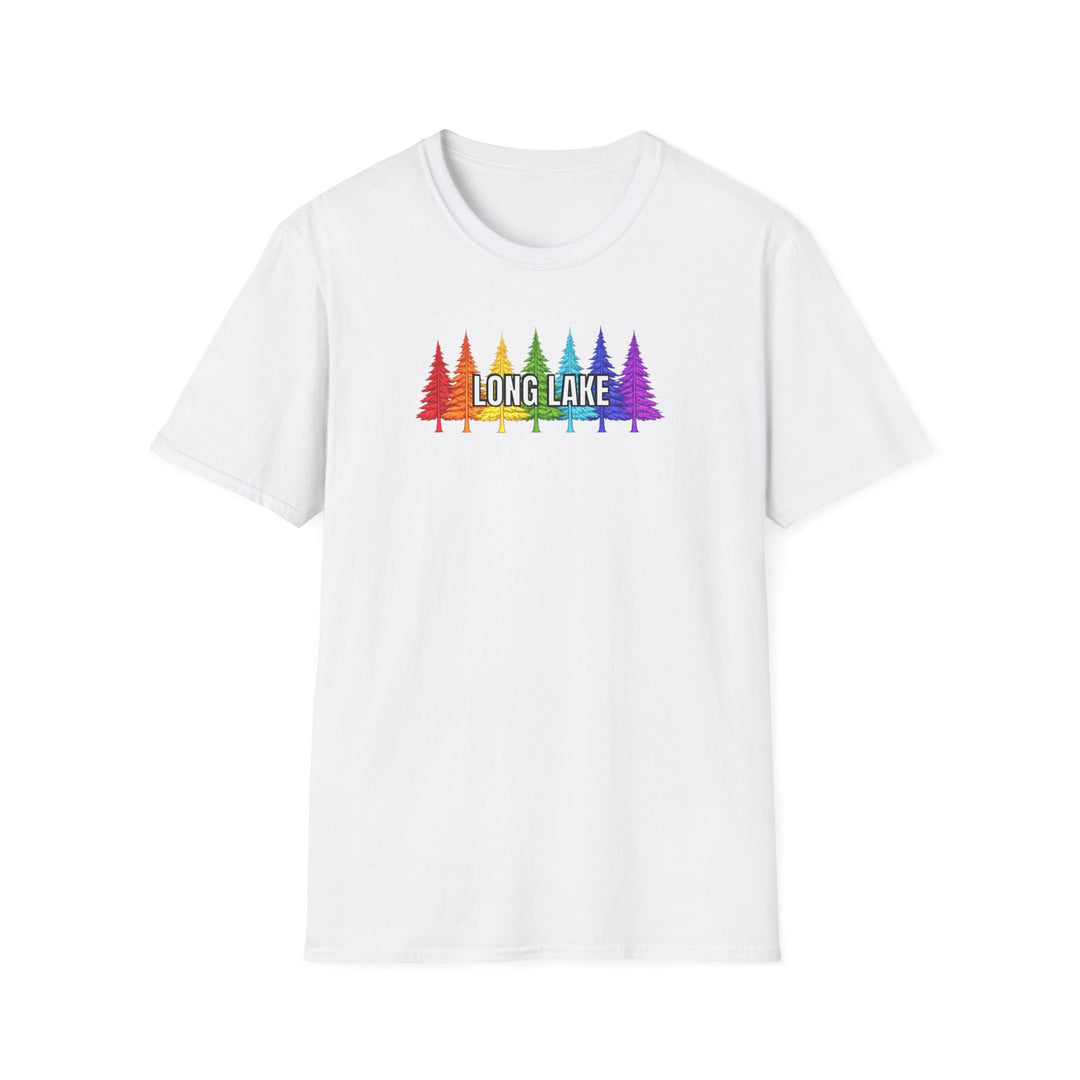 Long Lake Rainbow Trees Unisex T-Shirt