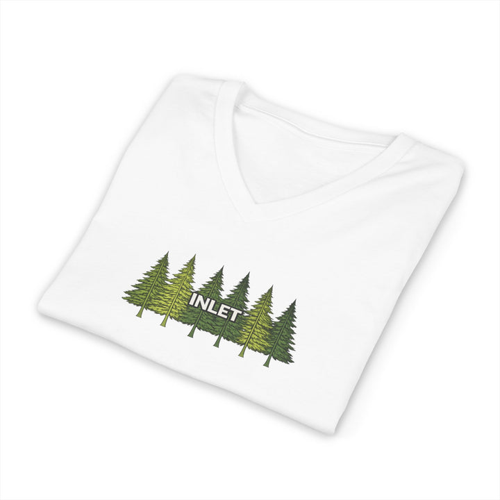 Inlet Unisex V-Neck T-Shirt - Pine Tree