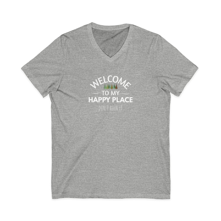 Welcome to My Happy Place Unisex V-Neck T-Shirt