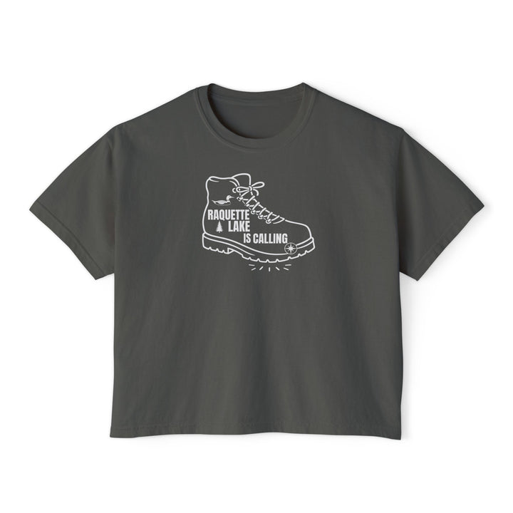 Raquette Lake is Calling Ladies Boxy Tee