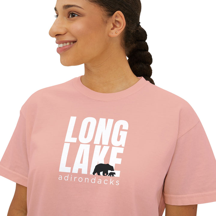 Long Lake Adirondacks Ladies Boxy Tee