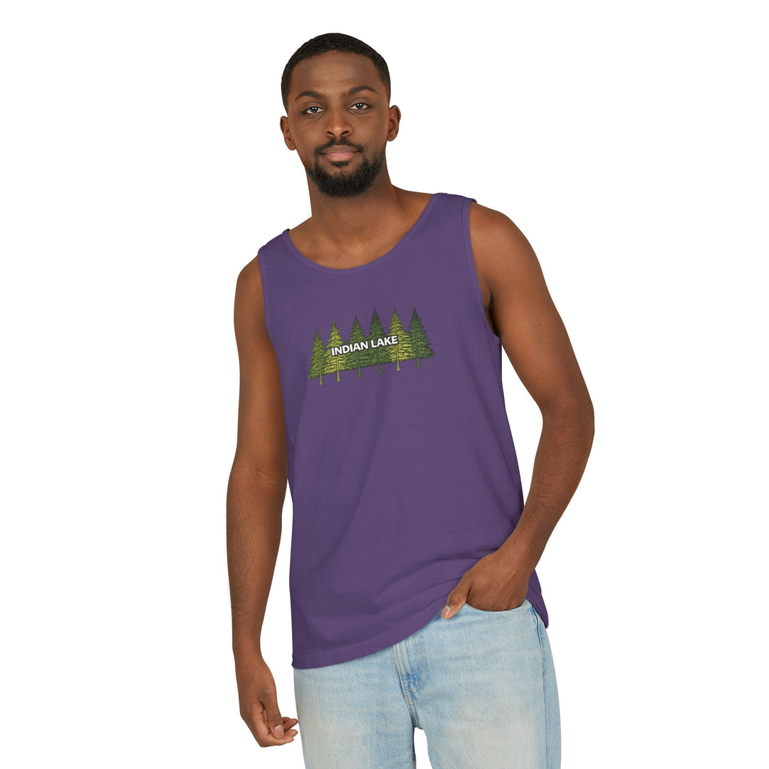 Indian Lake Unisex Tank - Pine Trees