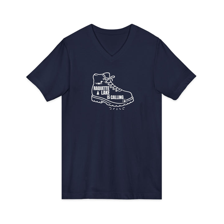 Raquette Lake is Calling Unisex V-Neck T-Shirt