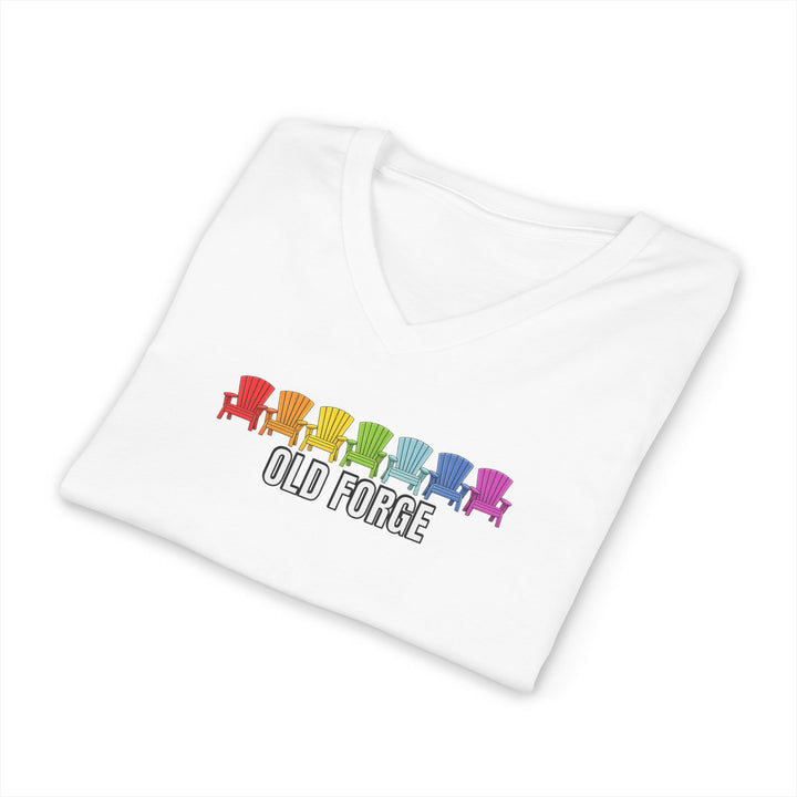 Old Forge Rainbow Chairs Unisex V-Neck T-Shirt