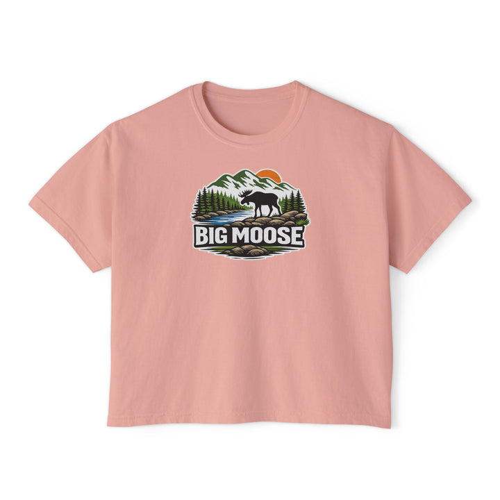 Big Moose Sunset Ladies Boxy Tee