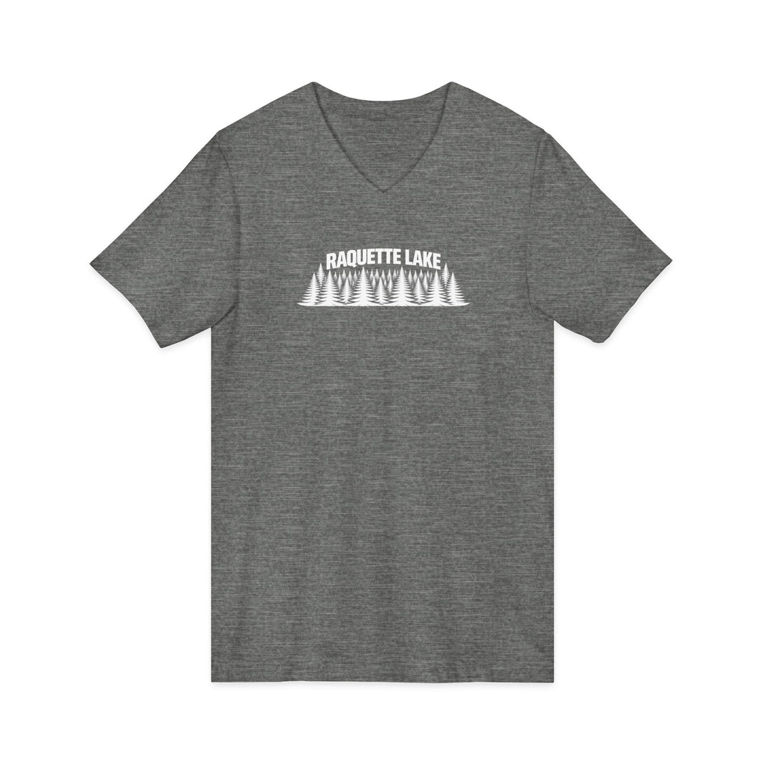 Raquette Lake Unisex V-Neck T-Shirt - Trees