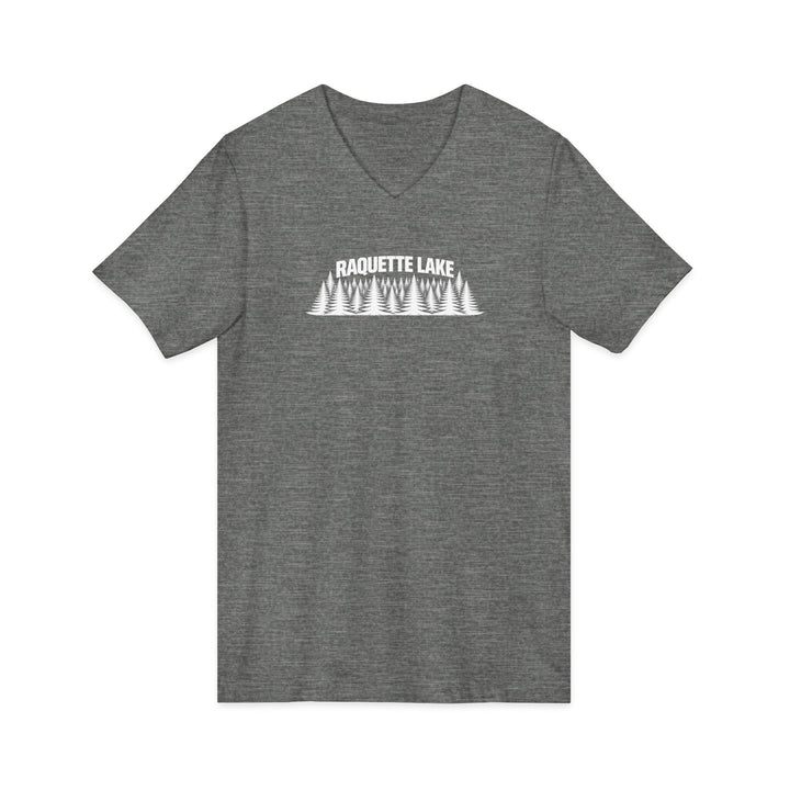 Raquette Lake Unisex V-Neck T-Shirt - Trees