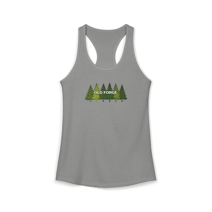 Old Forge Pine Trees Ladies Racerback