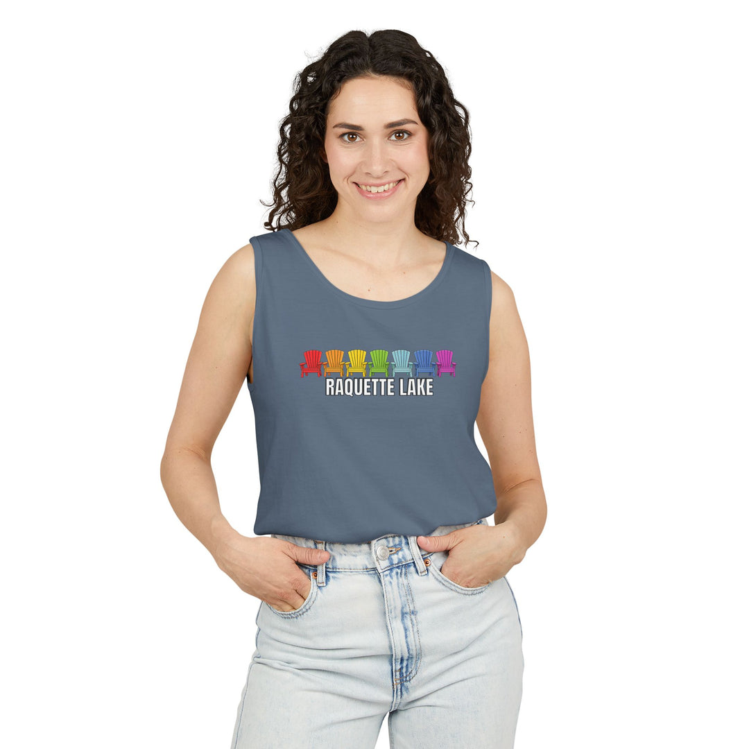 Raquette Lake Unisex Tank - Rainbow Chairs
