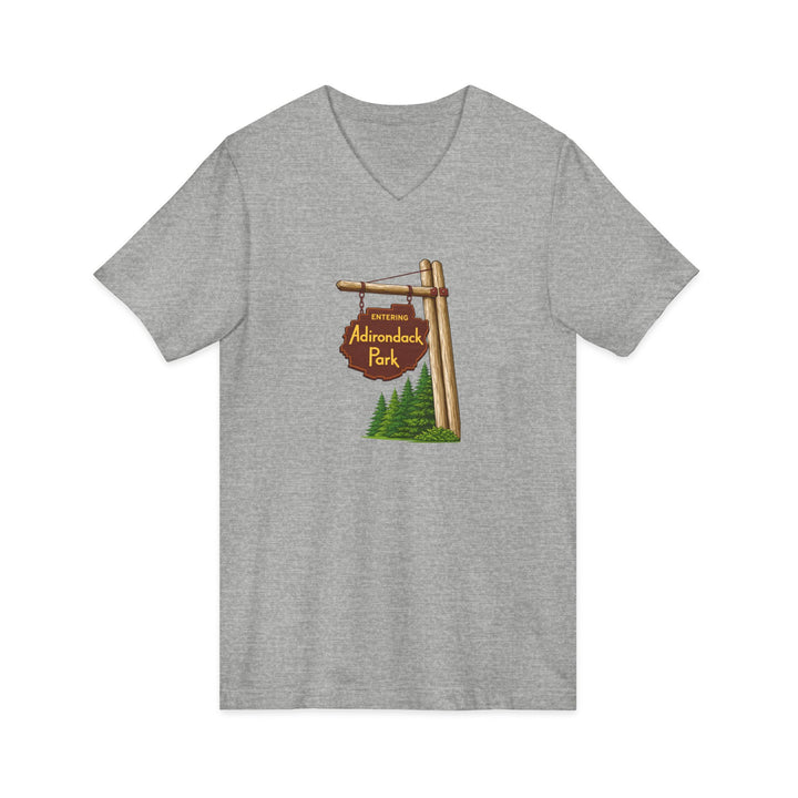 Entering Adirondack Park Sign Unisex V-Neck