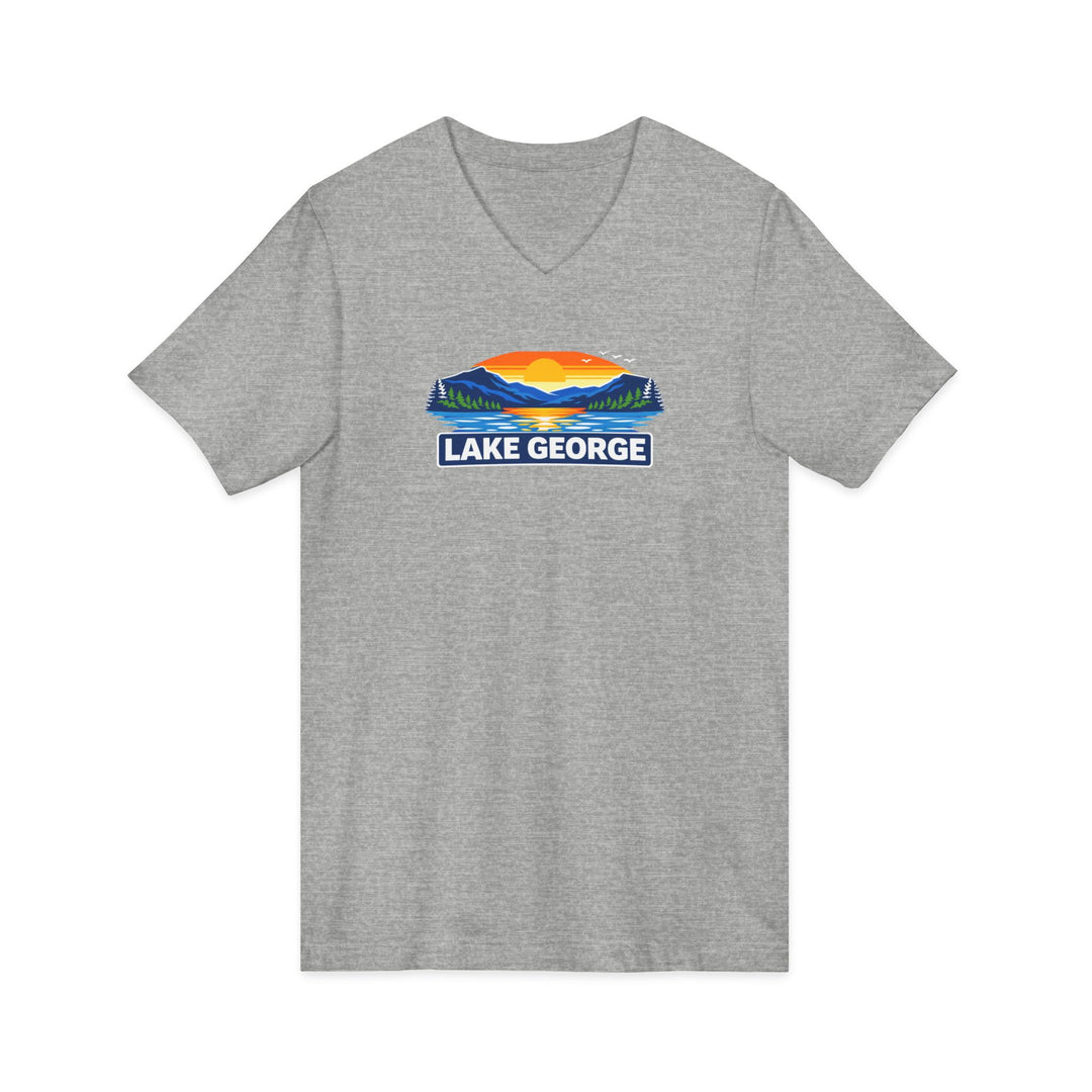 Lake George Sunset Unisex V-Neck