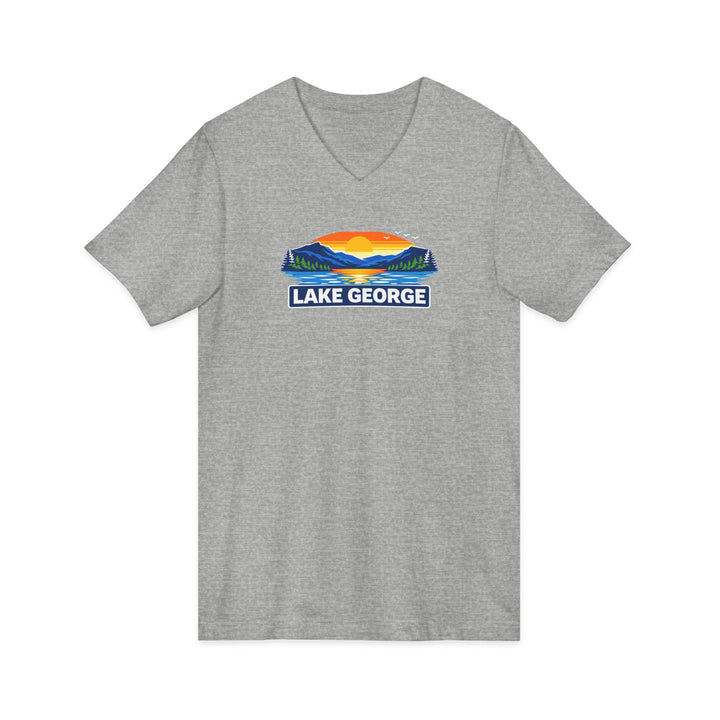 Lake George Sunset Unisex V-Neck