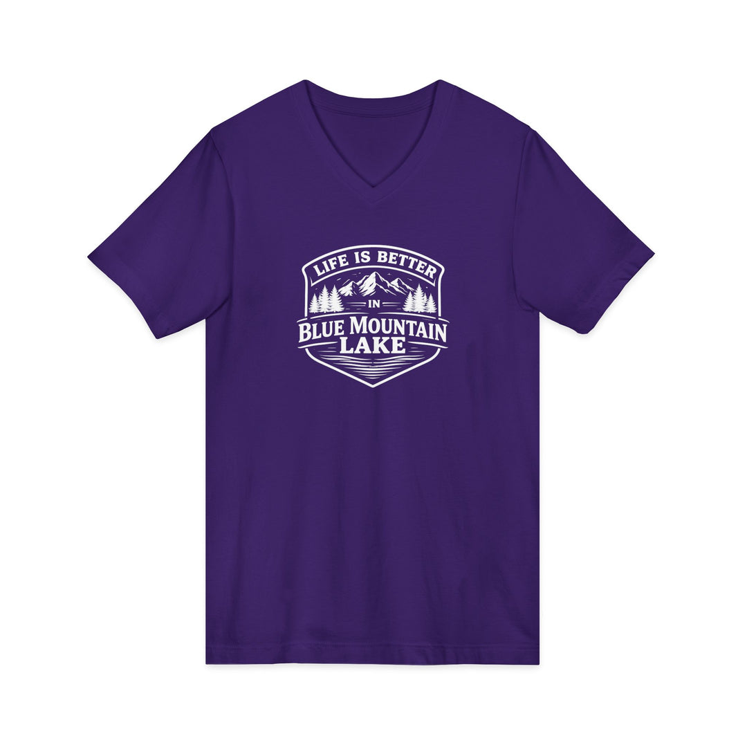 Life is Better in Blue Mountain Lake Unisex V-Neck T-Shirt