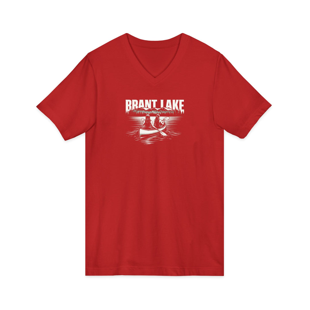 Brant Lake Unisex V-Neck Tee - Canoe