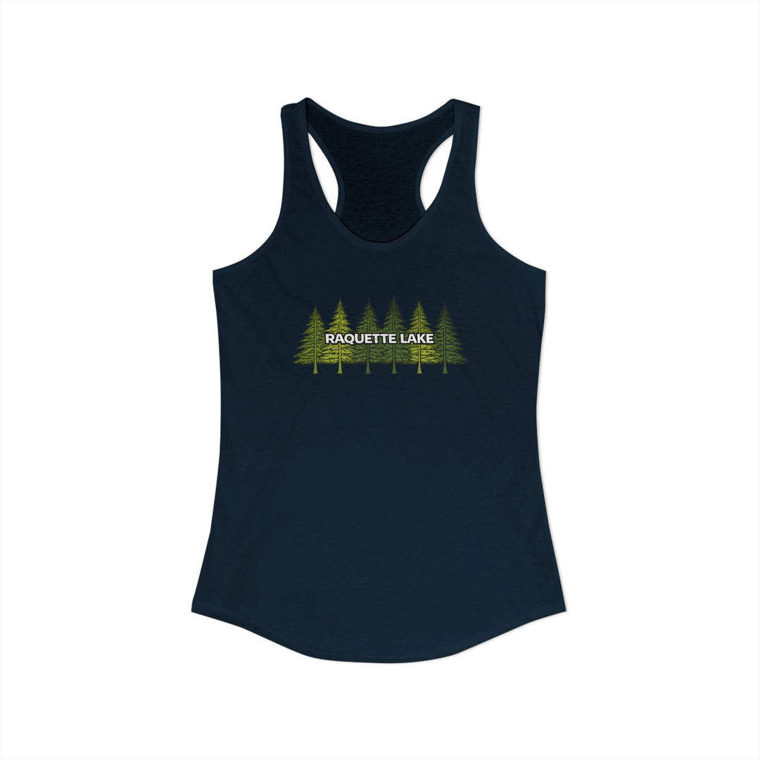 Raquette Tree Ladies Racerback - Pine Trees