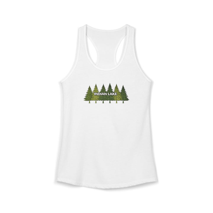 Indian Lake Ladies Racerback - Pine Trees