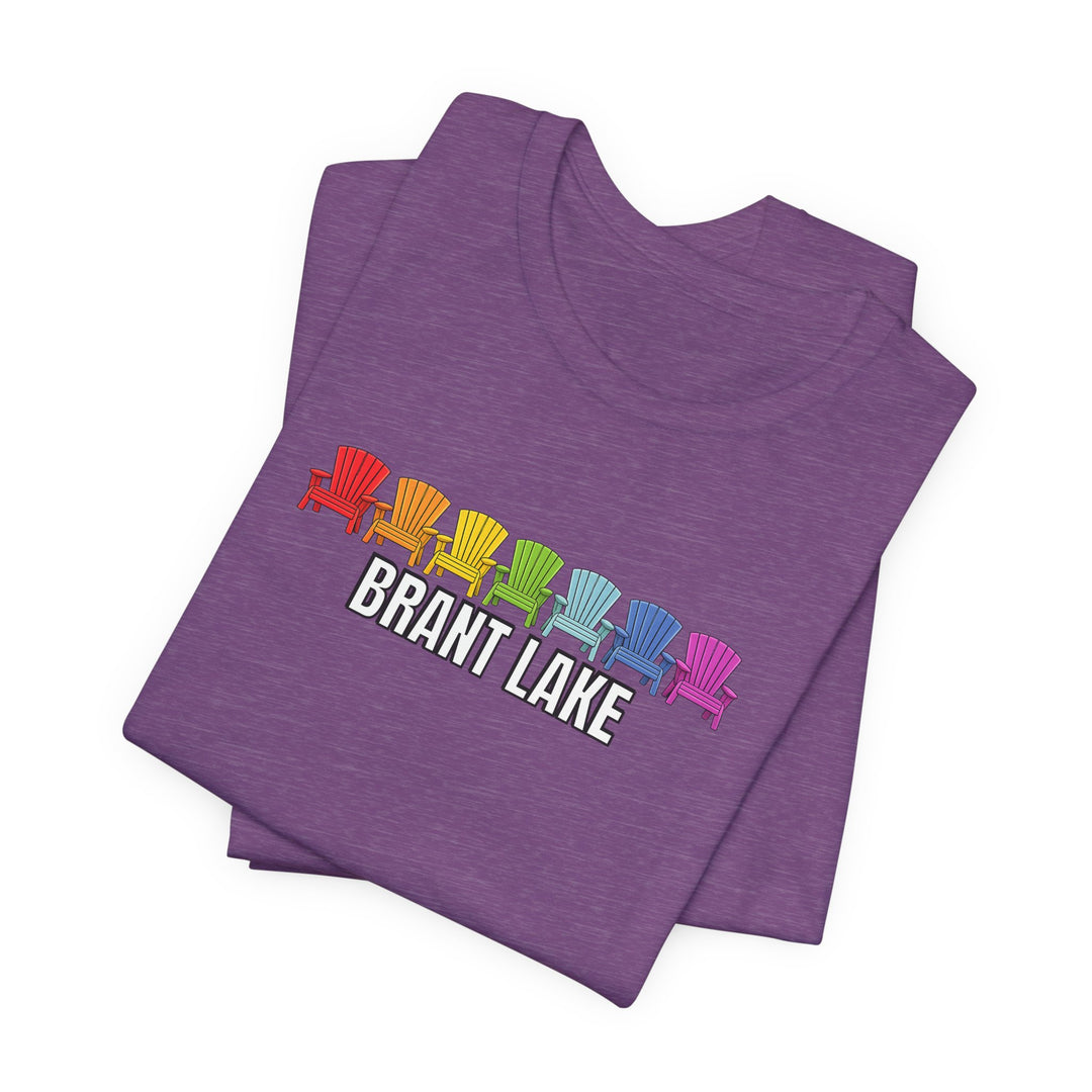 Brant Lake Rainbow Adirondack Chairs Tee