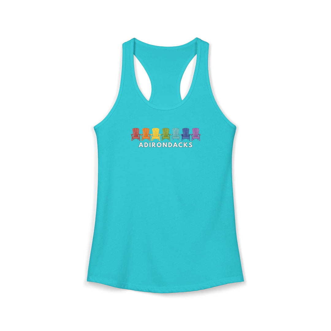 Adirondacks Rainbow Chairs Racerback Tank