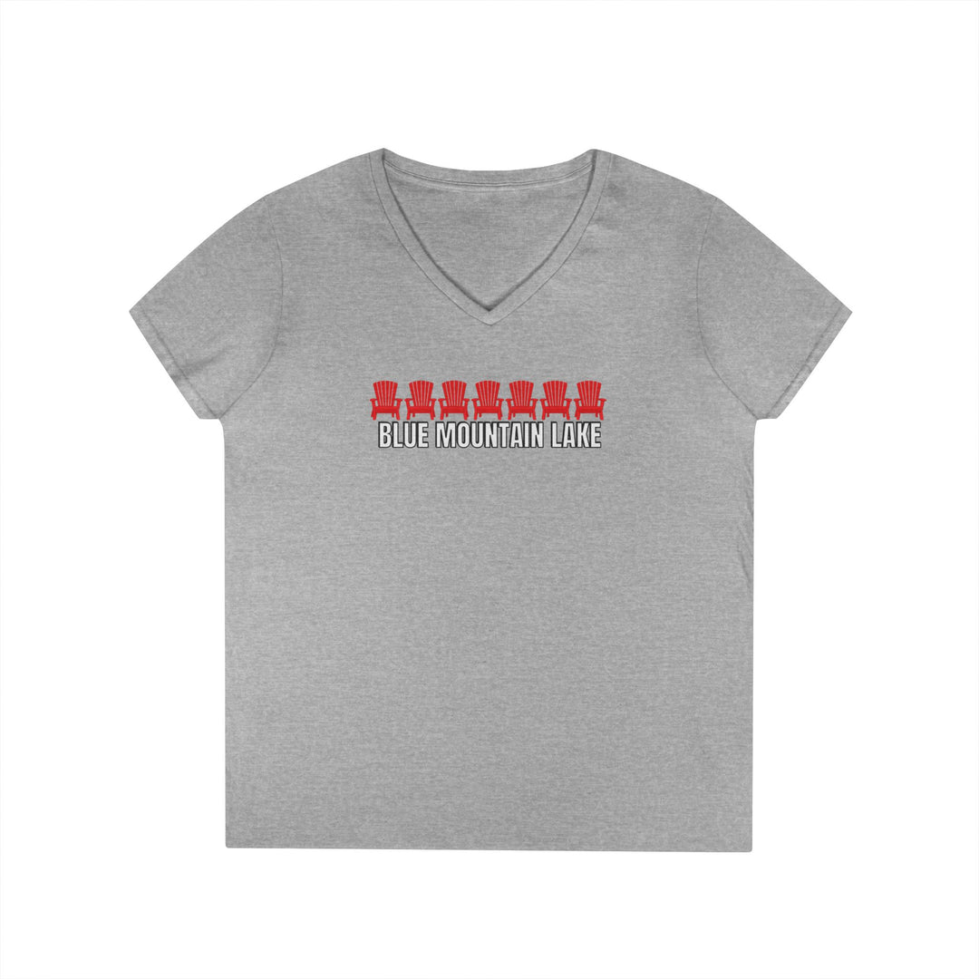Blue Mountain Lake ADK Chairs V-Neck T-Shirt