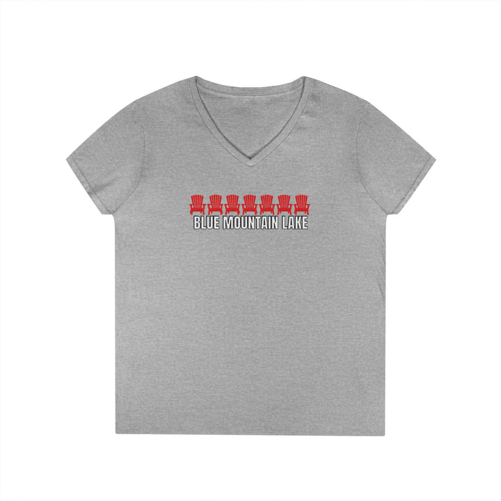 Blue Mountain Lake ADK Chairs V-Neck T-Shirt