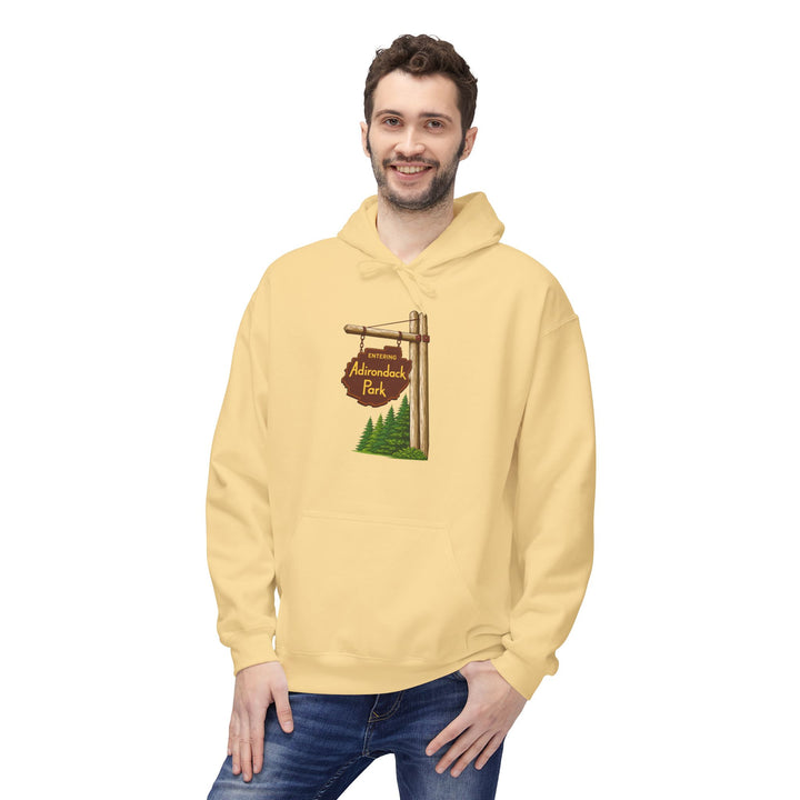 Entering Adirondack Park Sign Hoodie