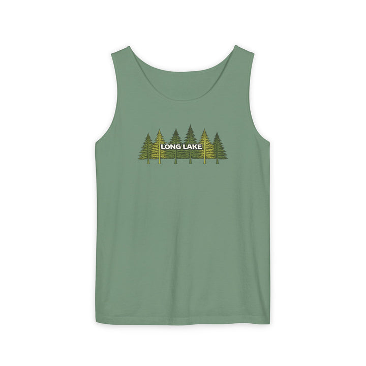 Long Lake Pine Trees Unisex Tank