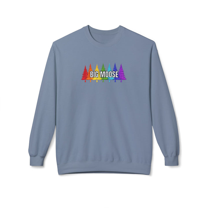 Big Moose Rainbow Trees Sweatshirts