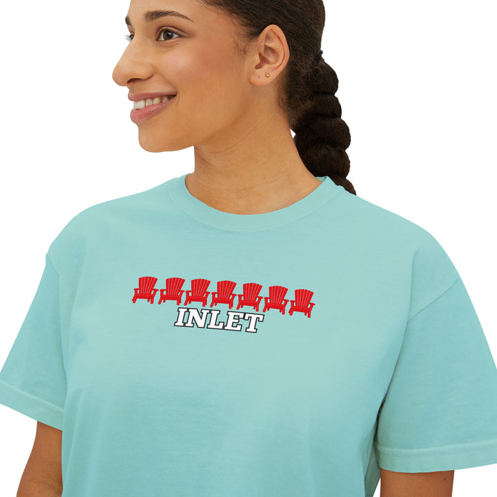 Inlet Ladies Boxy Tee - Red Chairs