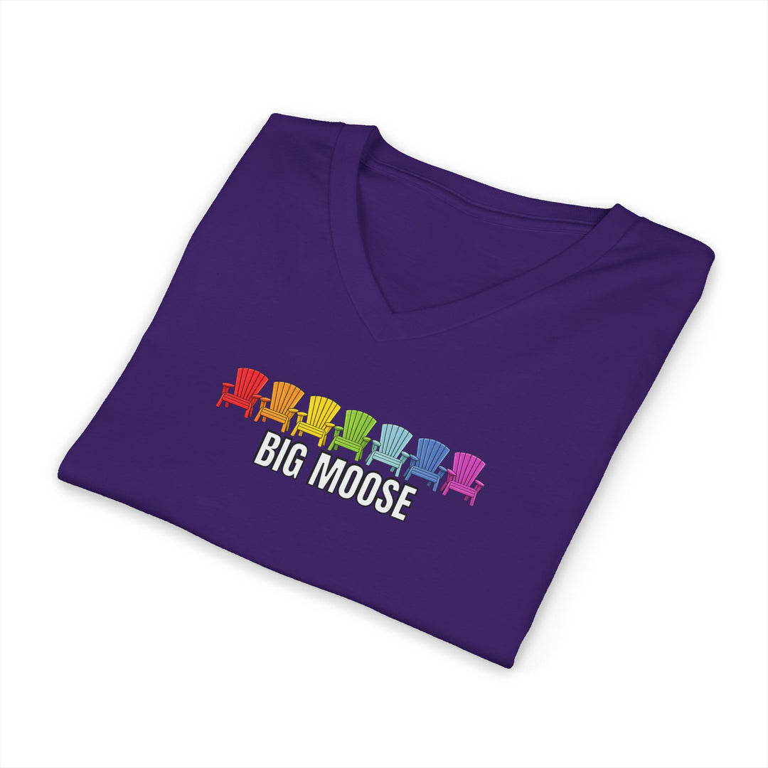 Big Moose Rainbow Chairs Unisex V-Neck Tee