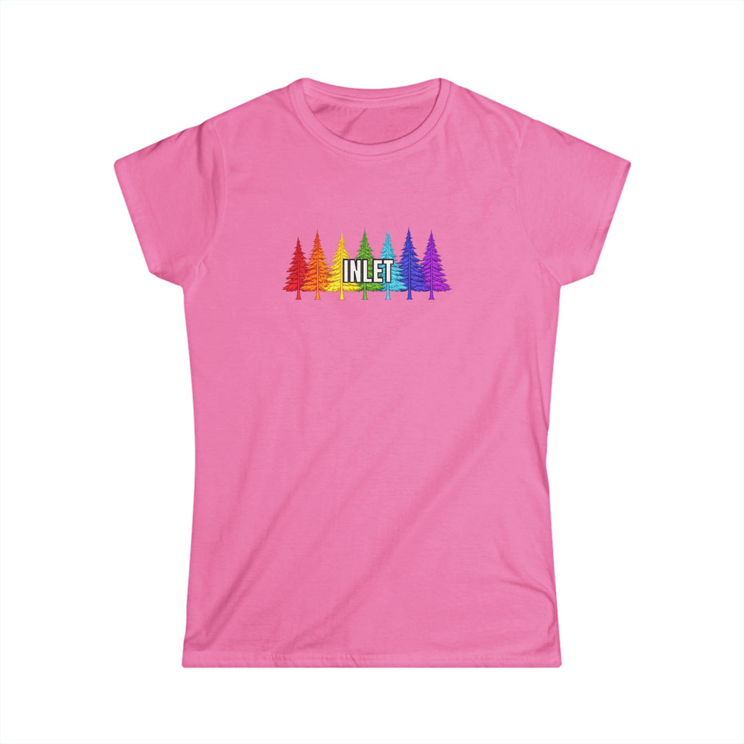 Inlet Ladies Tee -Rainbow Trees
