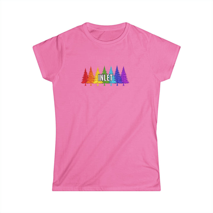 Inlet Ladies Tee -Rainbow Trees
