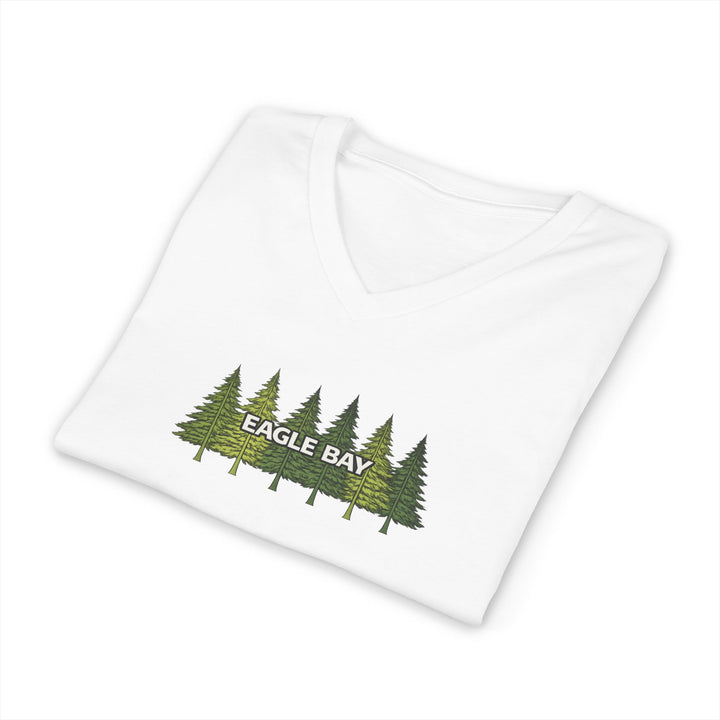 Eagle Bay Unisex V-Neck T-Shirt - Pine Trees