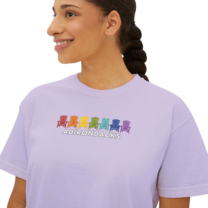 Adirondacks Rainbow Chairs Ladie's Boxy Tee