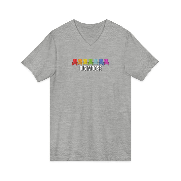 Big Moose Rainbow Chairs Unisex V-Neck Tee