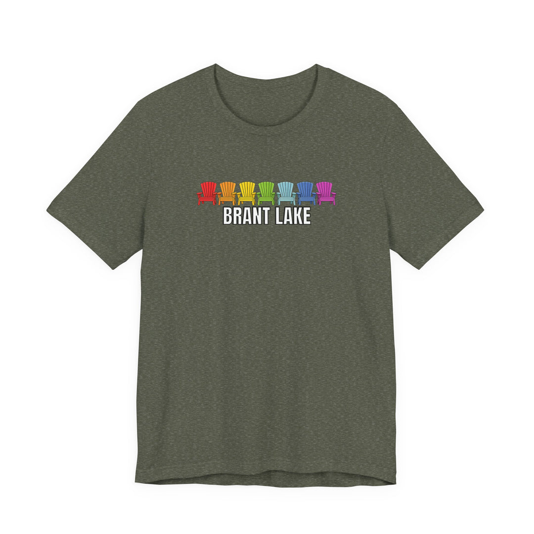 Brant Lake Rainbow Adirondack Chairs Tee