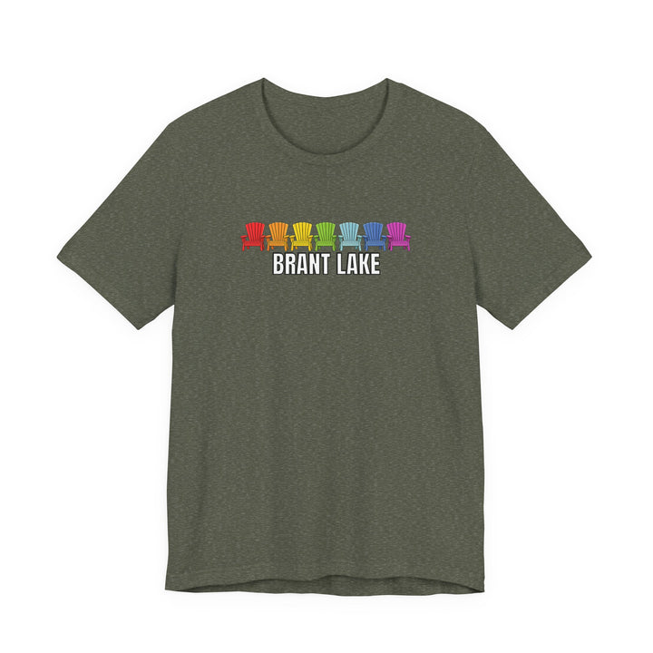 Brant Lake Rainbow Adirondack Chairs Tee
