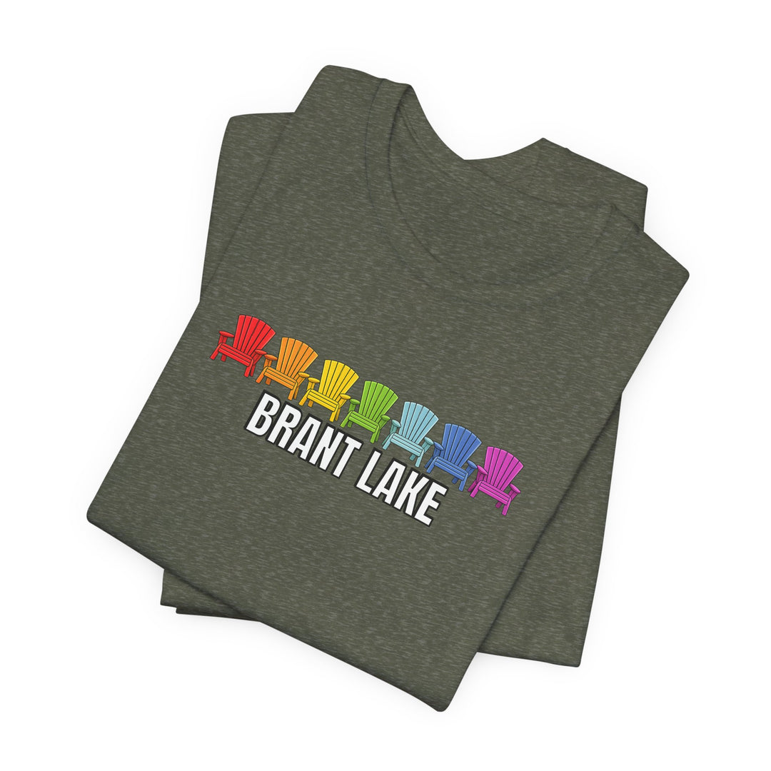 Brant Lake Rainbow Adirondack Chairs Tee