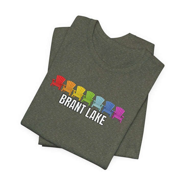 Brant Lake Rainbow Adirondack Chairs Tee