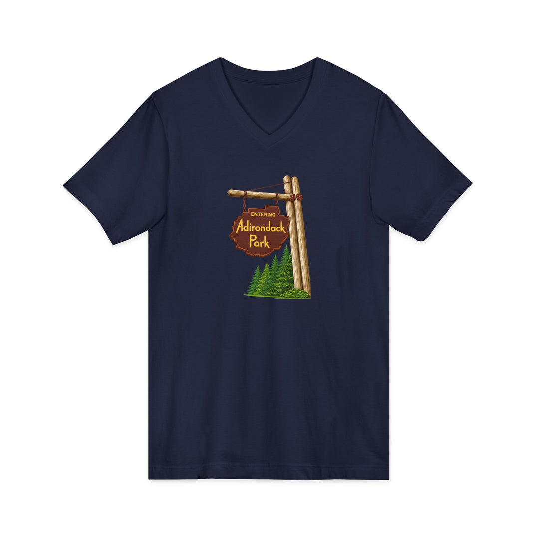 Entering Adirondack Park Sign Unisex V-Neck