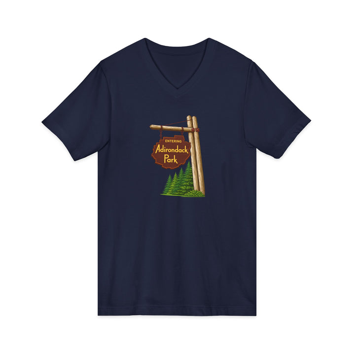 Entering Adirondack Park Sign Unisex V-Neck
