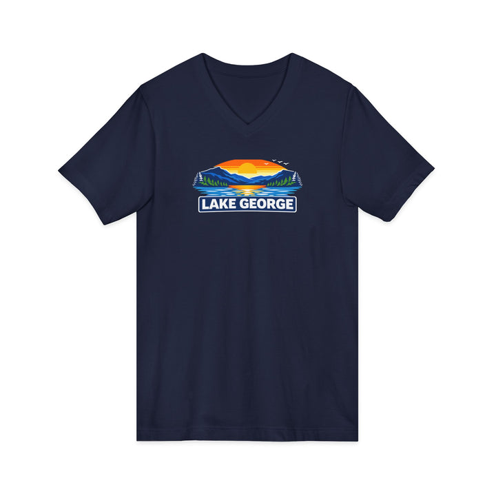 Lake George Sunset Unisex V-Neck
