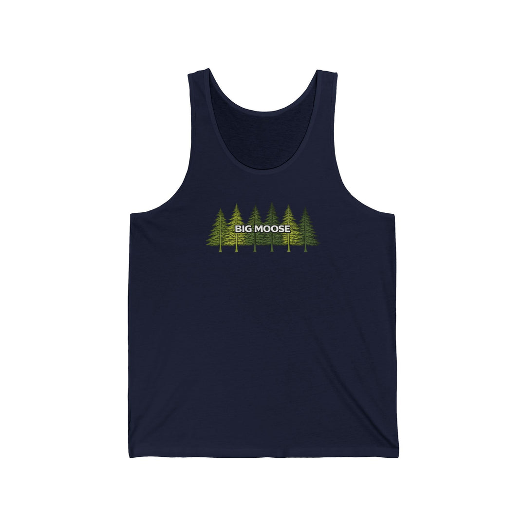 Big Moose Pine Trees Unisex Tank