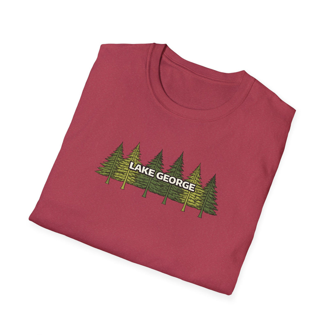 Lake George Unisex T-Shirt - Green Trees